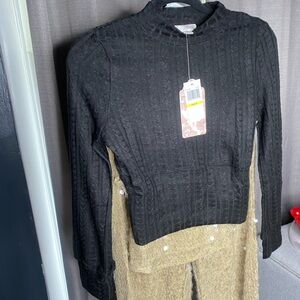 Band of the Free Black Cable Knit Sweater